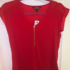 NWT Express Red Short Sleeve Top